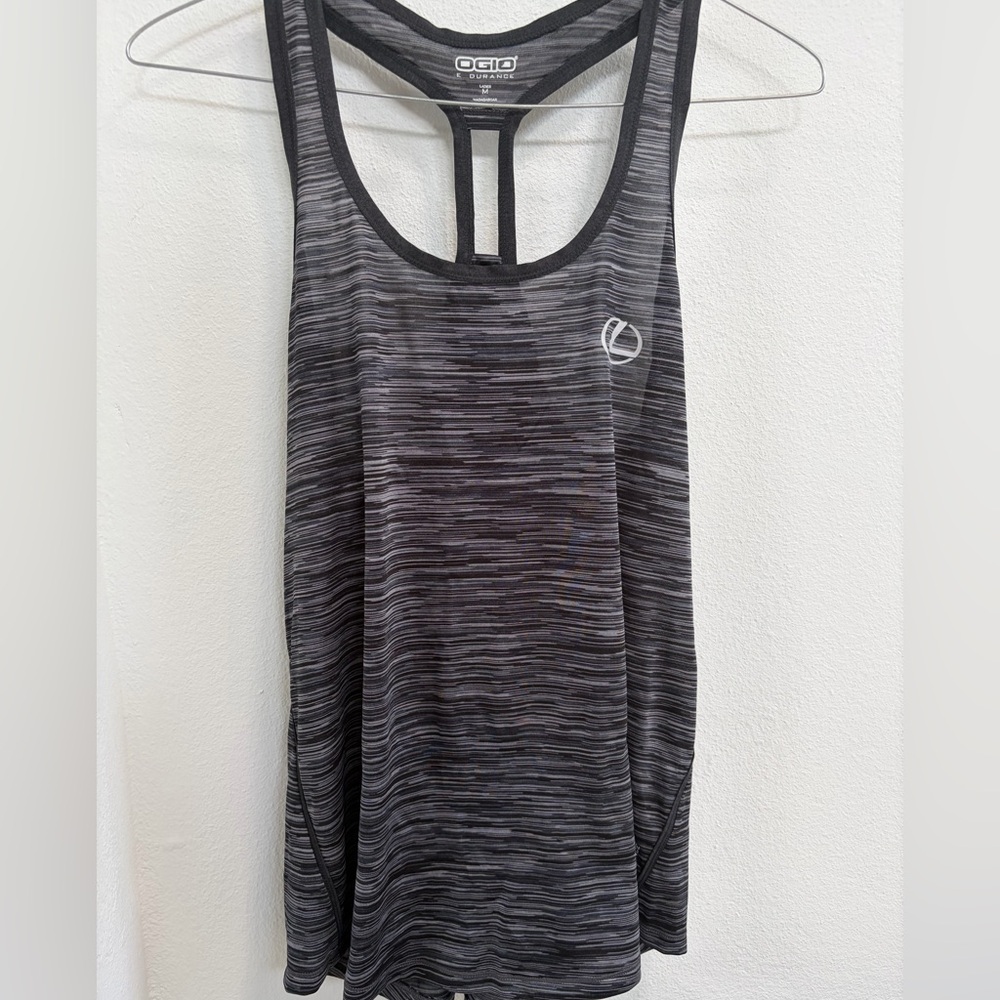 OGIO Lexus Women's Striped Gray athletic Tank Top
